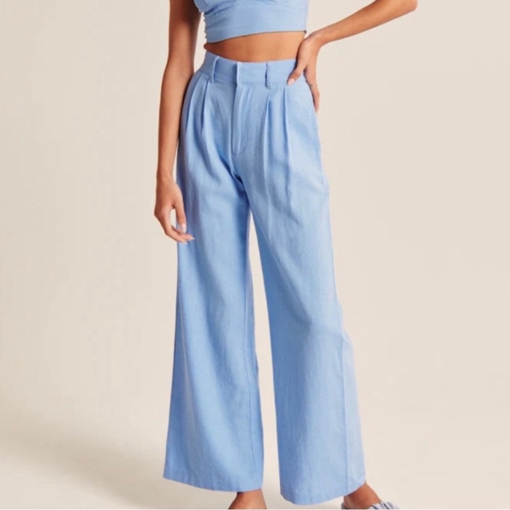 Abercrombie Linen Wide Leg Pants